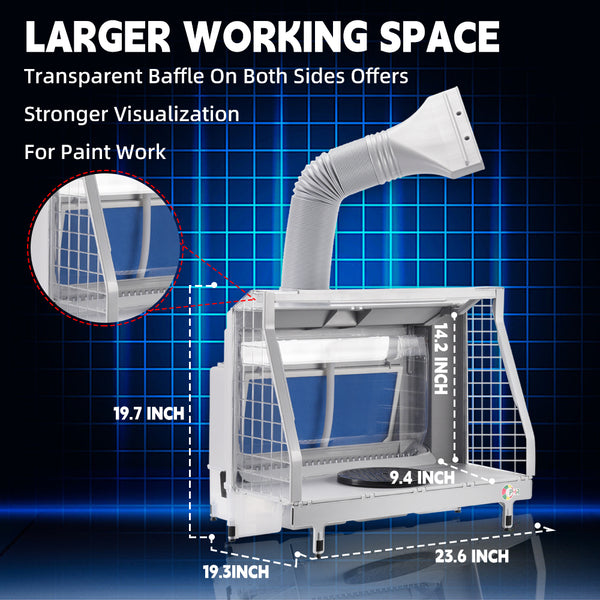  OPHIR Double Fans Airbrush Spray Booth Kit Portable Airbrush  Paint Booth with Filter LED Lights and Adjustable Knobs for Model Painting, Hobby  Painting, Crafts, Cake,T-Shirt : Arts, Crafts & Sewing