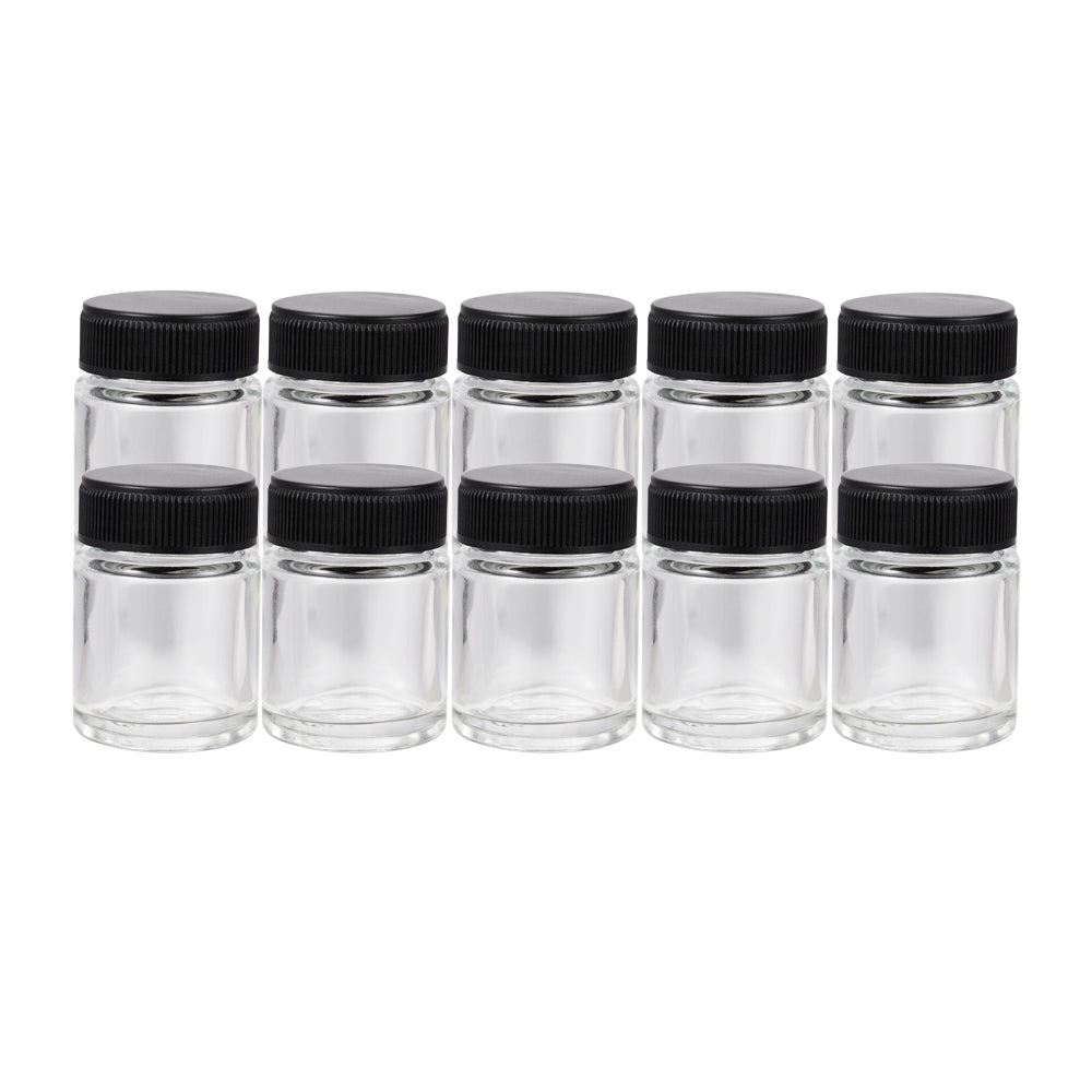 OPHIR Airbrush Glass Bottles Crystal Clear Airbrush Spare Bottle for Temporary Tattoo Nail Inks