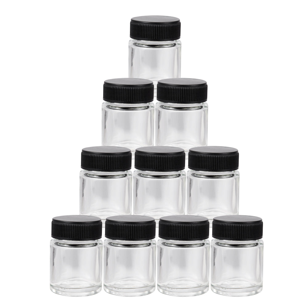 OPHIR Airbrush Glass Bottles Crystal Clear Airbrush Spare Bottle for Temporary Tattoo Nail Inks