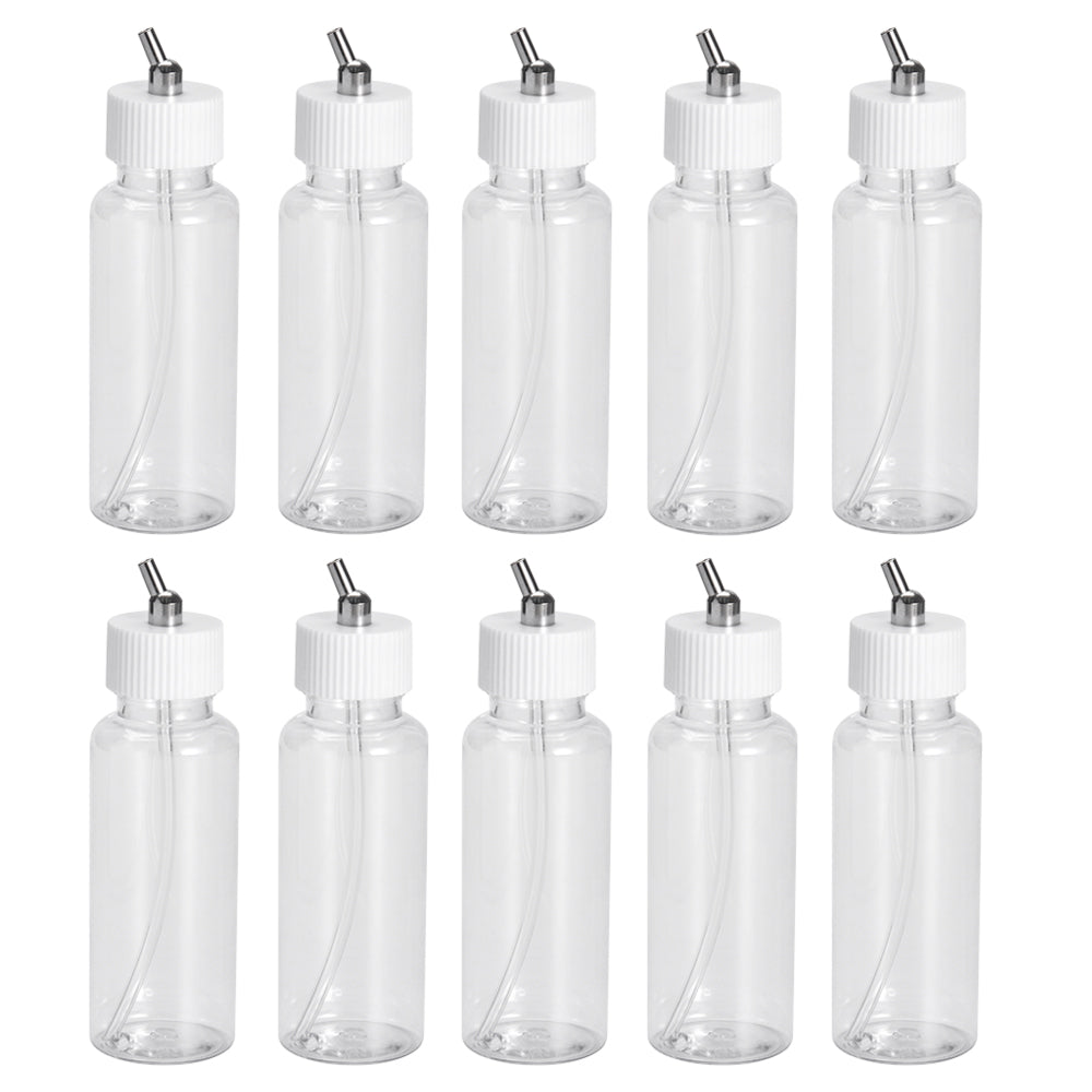 OPHIR Plastic Dual Action Airbrush Bottles Professional Air Brush Paint Cup for Hobby Tattoo Cake Make Up