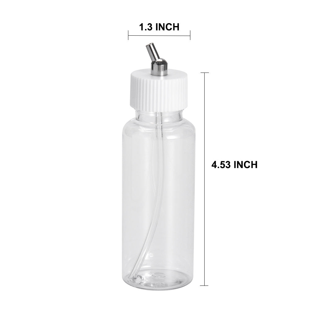 OPHIR Plastic Dual Action Airbrush Bottles Professional Air Brush Paint Cup for Hobby Tattoo Cake Make Up