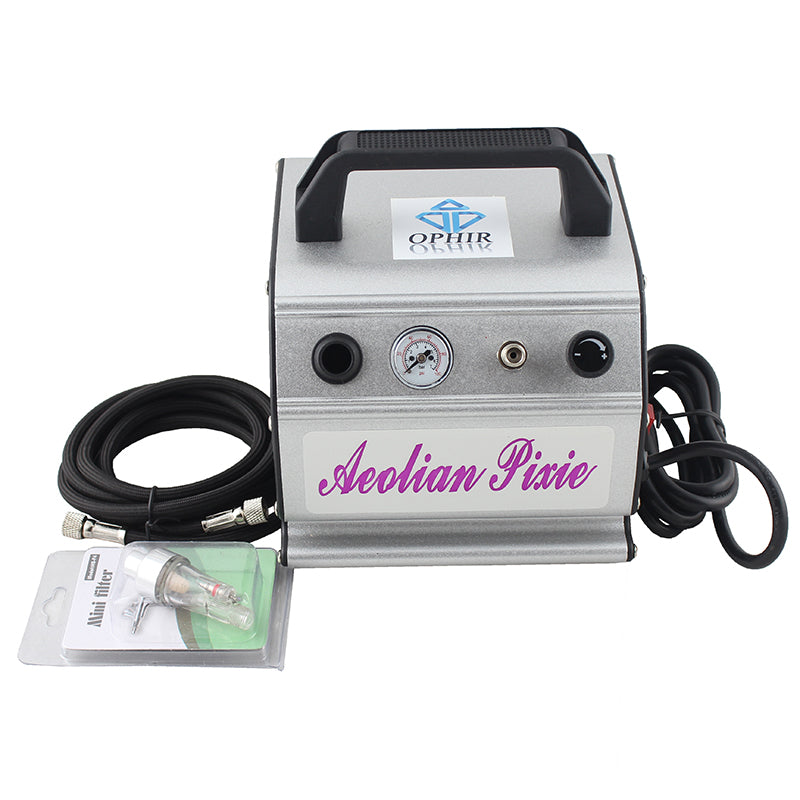 OPHIR Dual Action Gravity Airbrush Model Tattoo Body Art Makeup Spray Gun Set with Compressor 110V/220V