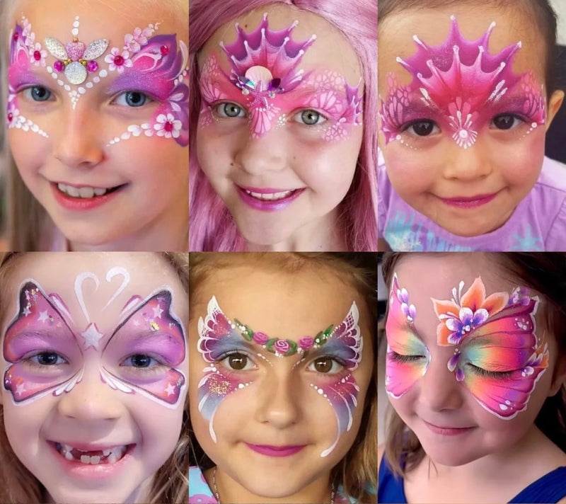 Split Cake Face Paint, Rainbow Face Painting Palette for Halloween Kids Makeup 1.06OZ / Set