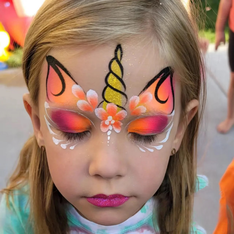Split Cake Face Paint, Rainbow Face Painting Palette for Halloween Kids Makeup 1.06OZ / Set