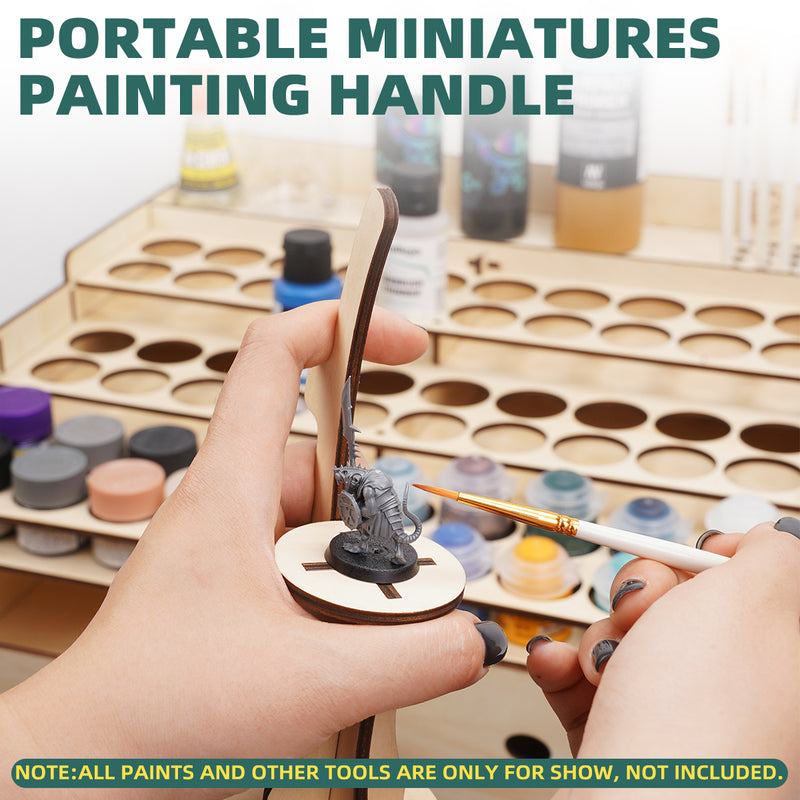 OPHIR Wooden Paint Organizer, Miniature Painting Storage Rack Acrylic Miniature Paint Set