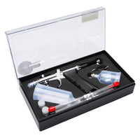 OPHIR Double-Action Spray Gun 0.3mm,0.5mm,0.8mm Nozzle Set Trigger Air-Paint Control Spray Gun Kit with 3 Cups for Hobby Painting