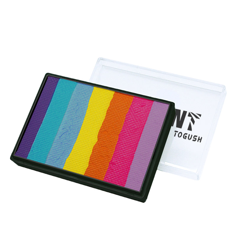 Rainbow Face Paint Palette 2.12OZ Split Cake Face Painting Water-Activated OPHIR