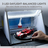 OPHIR Portable Water Curtain Airbrush Spray Booth with 3 Filteration & LED for Model Painting