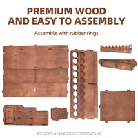 Paint Holder for Citadel, Tamiya Paints, Wooden Paint Rack with 50 Holes Dia.1.42 Inches, Includes Painting Brush Holder with 24 Slots, 1 Drawer, 25 Brush Holes