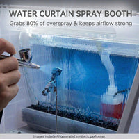 OPHIR Portable Water Curtain Airbrush Spray Booth with 3 Filteration & LED for Model Painting