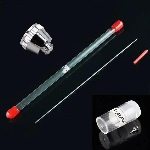 OPHIR Airbrush Replacement Fitting 0.3mm 0.4mm 0.5mm Needle Nozzle Nozzle Cap for AC004, AC004A, AC005, AC007, AC073 Airbrush