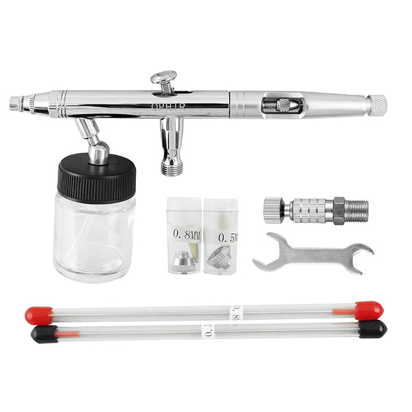 OPHIR 0.2mm 0.3mm 0.8mm 3-Airbrush Air Compressor Kit for Hobby Model  Painting