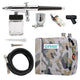 OPHIR Dual Action Airbrush 0.3mm Airbrush Spray Paint Mini Air Compressor for Temporary Tattoo Body Painting Model Painting