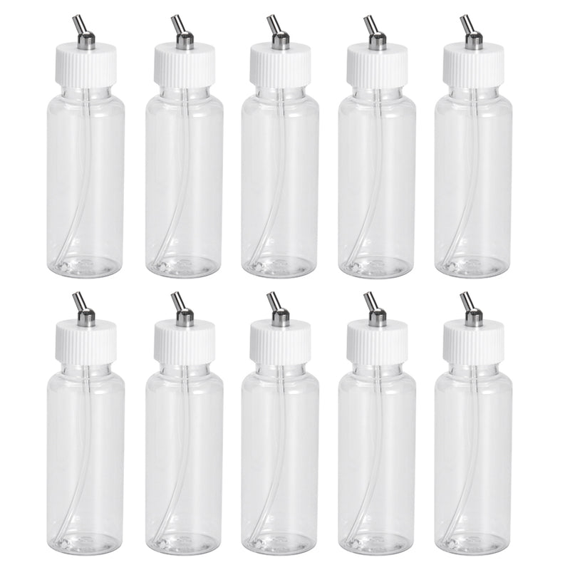 OPHIR Plastic Dual Action Airbrush Bottles Professional  Air Brush Paint Cup for Hobby Tattoo Cake Make Up