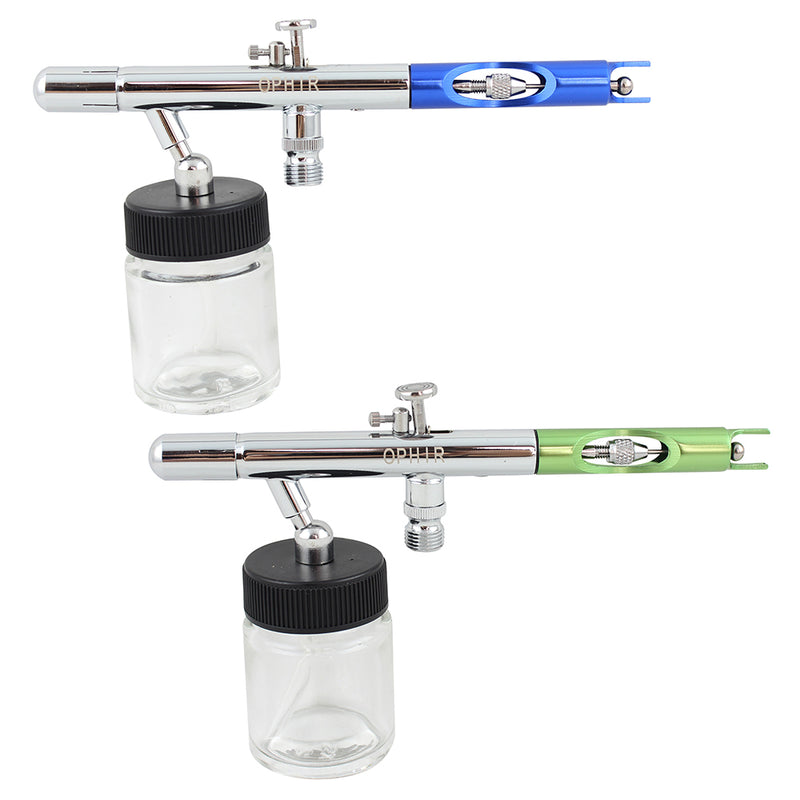 OPHIR Dual Action Airbrush Kit with 6 Pcs 0.35mm Airbrush and Airbrush Holders for Crafts Hobby Tattoo Painting