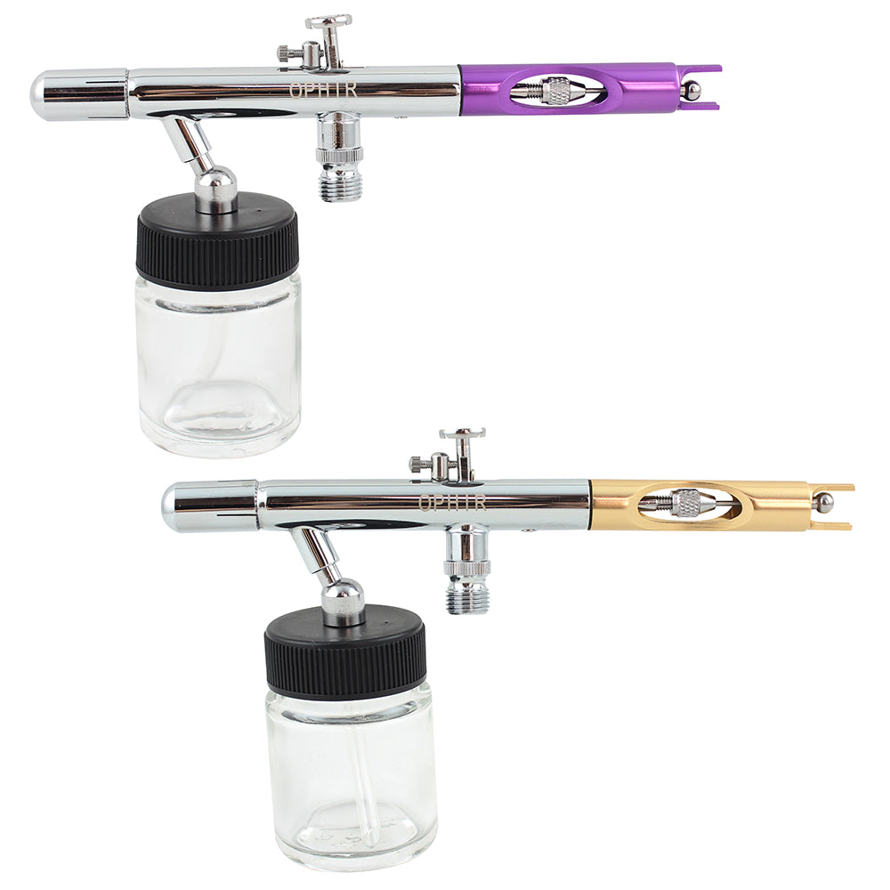 OPHIR Dual Action Airbrush Kit with 6 Pcs 0.35mm Airbrush and Airbrush Holders for Crafts Hobby Tattoo Painting