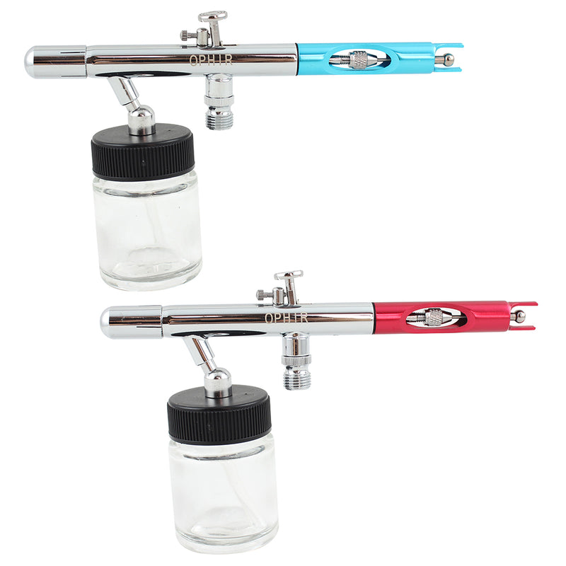 OPHIR Dual Action Airbrush Kit with 6 Pcs 0.35mm Airbrush and Airbrush Holders for Crafts Hobby Tattoo Painting