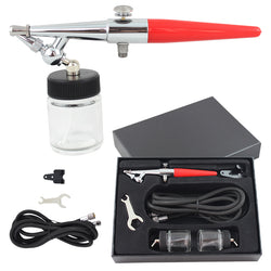 OPHIR Professional Single Action Airbrush 0.8mm Spray Gun Kit for Temporary Tattoo Model Crafts Model