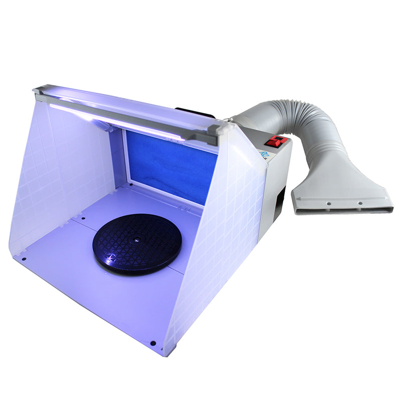 Portable Hobby Airbrush Paint Spray Booth Kit with LED Lights