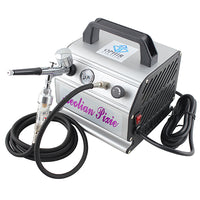 OPHIR Dual Action Gravity Airbrush Model Tattoo Body Art Makeup Spray Gun Set with Compressor 110V/220V