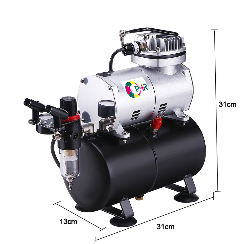 OPHIR Pro Airbrush Air Compressor with Tank for T-shirt Tanning Cake Decoration Tattoo Wall Painting
