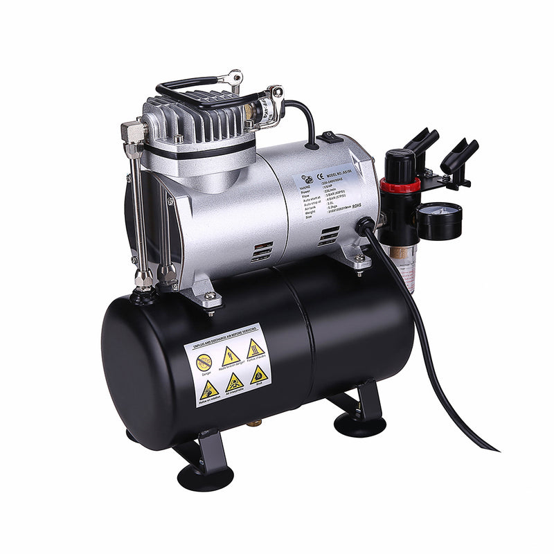 Airbrush Sprayers DA400R Airbrush Tanning Compressor with Regulator 1/6HP