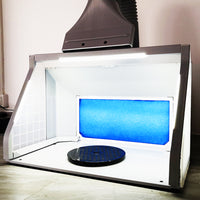 OPHIR Airbrush Spray Booth with Led Light Kit for Model Cake Crafts Painting