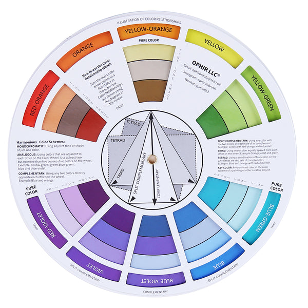 OPHIR Color Mixing Wheel for Temporary Tattoo Nail Art Make Up