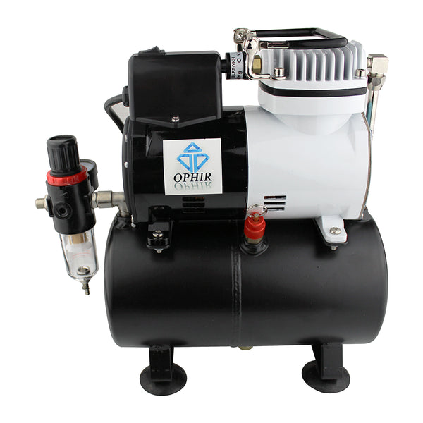 OPHIR Airbrush Air Tank Compressor with Fan for Tanning Model Craftwork T-shirt Painting