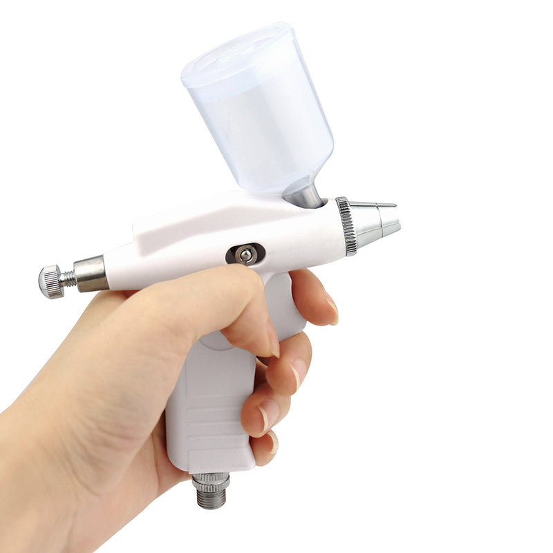 OPHIR White 0.3mm Nozzle Airbrush Spray Gun for Beauty Makeup Body Art Temporary Tattoo