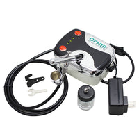 OPHIR Make Up Spray Gun Pink Double Action 12V DC Portable 0.35mm Airbrush Mini Compressor Kit for Car Painting Body Painting