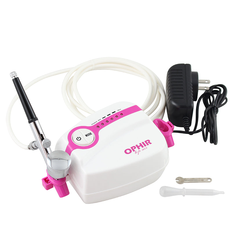OPHIR Portable Air Compressor with 5 Adjustable Speed for Nail Art Makeup Tattoo Airbrush Kit