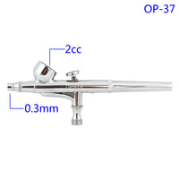 OPHIR New Dual Action Airbrush Set Kit with Glass Bottles for Model Cake Decoration Nail Art
