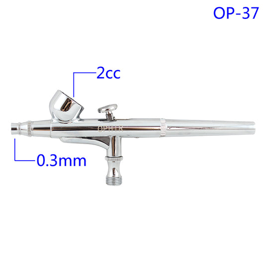 OPHIR New Dual Action Airbrush Set Kit with Glass Bottles for Model Cake Decoration Nail Art