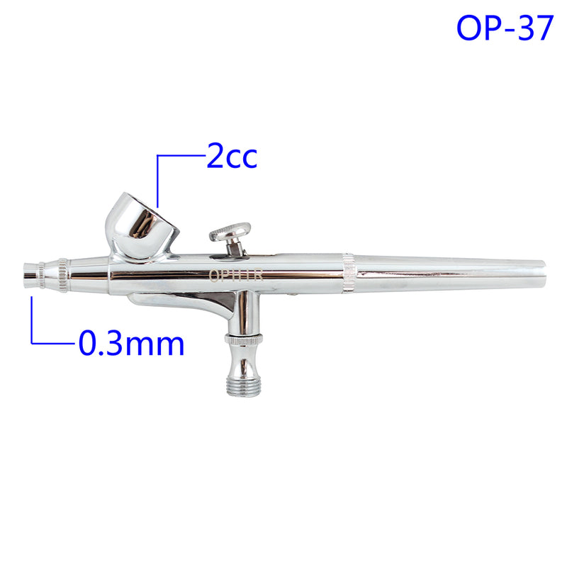 OPHIR Dual Action Body Model Airbrush Kit with Airbrush Holders and 1/8 & 1/8 Air Hose Splitter Set Adjustable