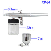 OPHIR Dual Action Body Model Airbrush Kit with Airbrush Holders and 1/8 & 1/8 Air Hose Splitter Set Adjustable