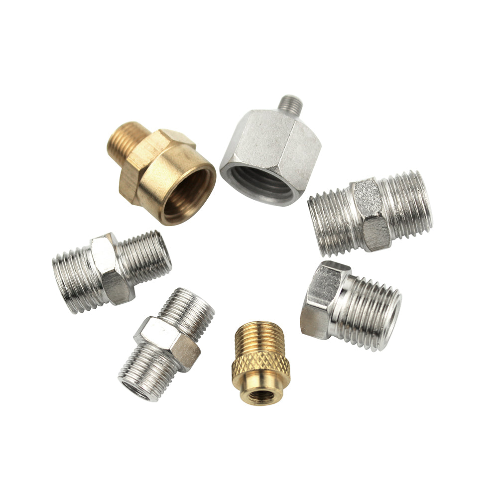 SAGUD 9pcs Airbrush Adapter Set Air Brush Fitting Connector Kit Airbrush  Accessories for Mini Air Compressor and Air Hose Supplies