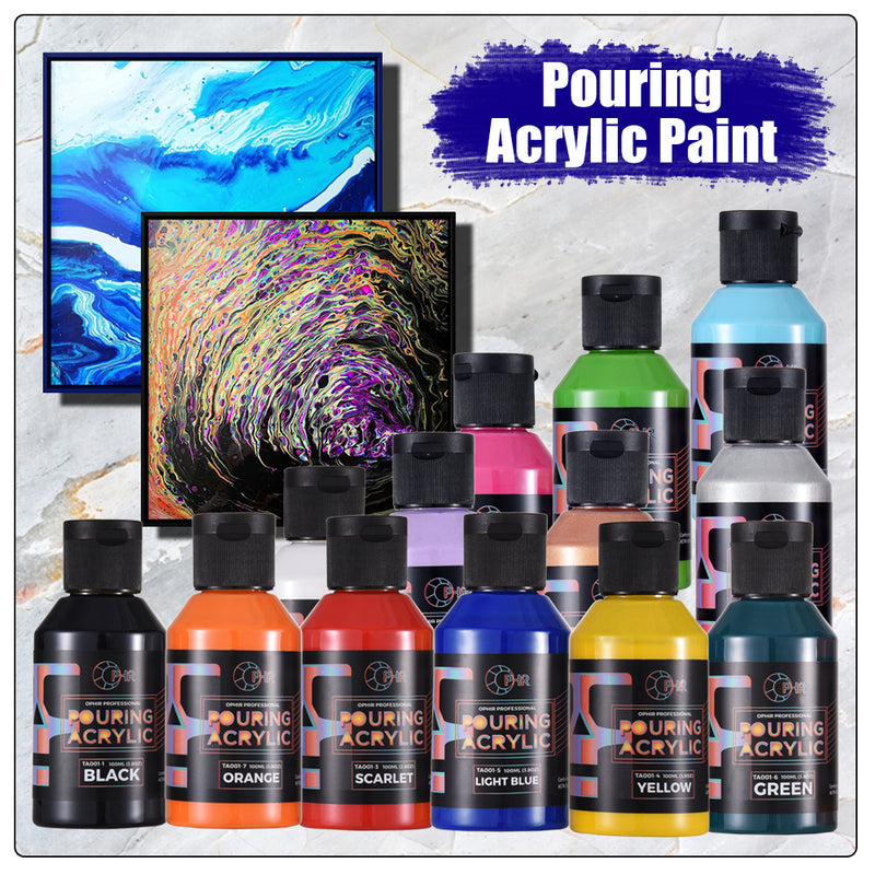 26 Colors Acrylic Pour Paint Kit, Premixed High Flow Pouring
