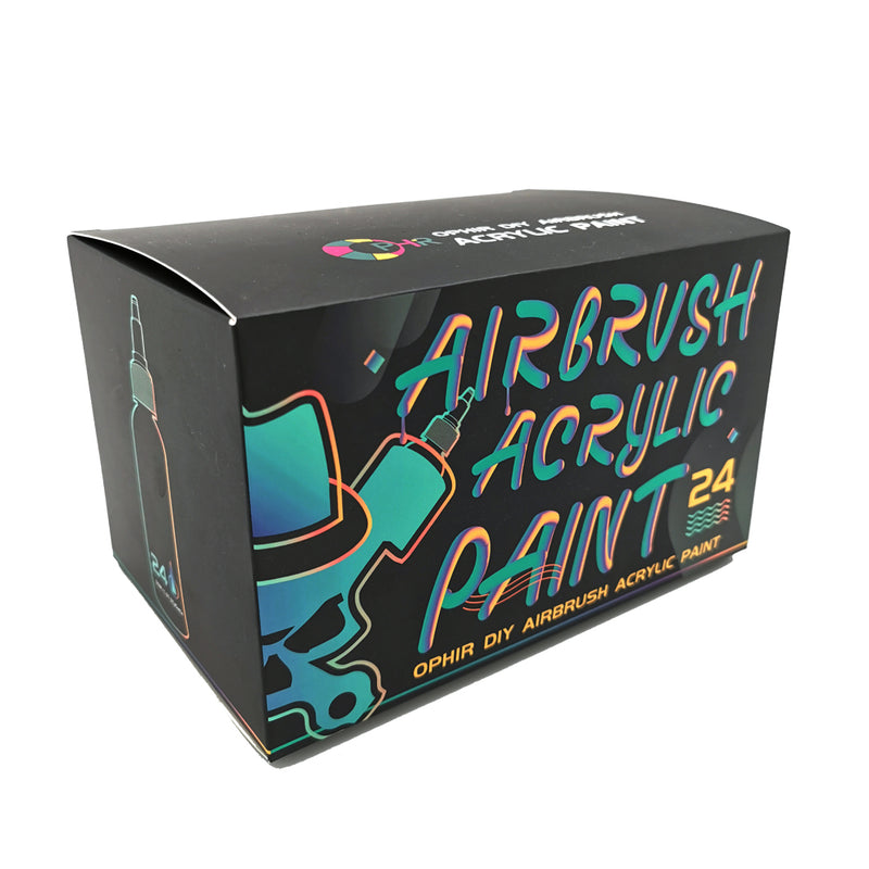 Ophir Acrylic Airbrush Paint for Model Hobby, Shoes, Leather Painting-Easy to Clean with Water or Alcohol 12 Basic Colors Set
