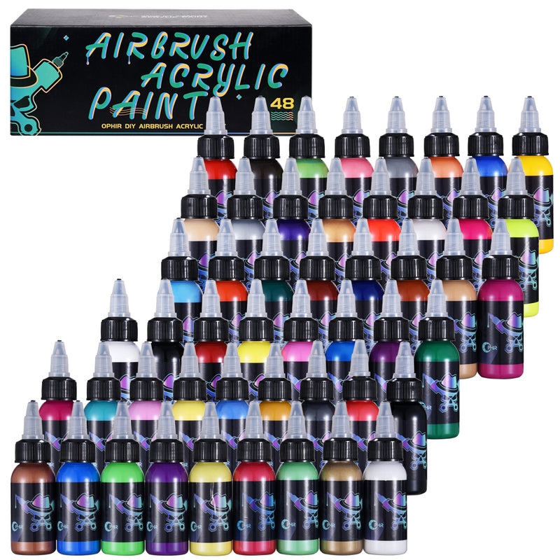 Ophir 10 Bottles Airbrush Makeup Inks Set With 3 Colors Air
