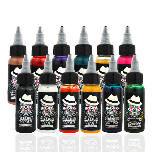 OPHIR Airbrush Temporary Tattoo Ink Tattoo Body Art Airbrush Pigment for Tattoo Stencils Work 30ML/Bottle